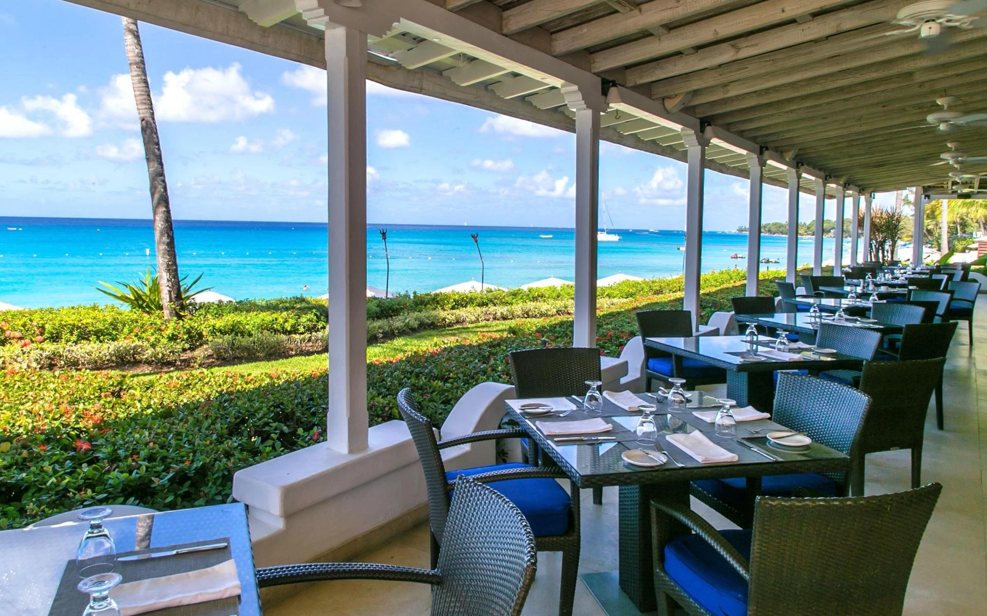West-coast dining overlooking the Caribbean at Fairmont Royal Pavilion