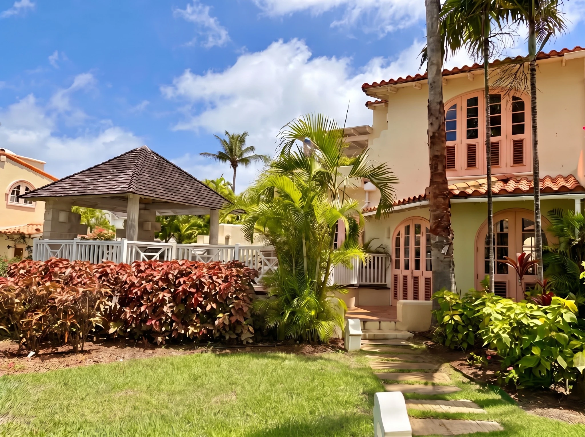 Rear exterior of Palm Breeze Villa